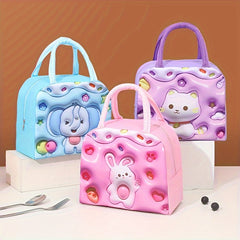 3D Cartoon Pattern Lunch Box Bag Insulated Portable Bag