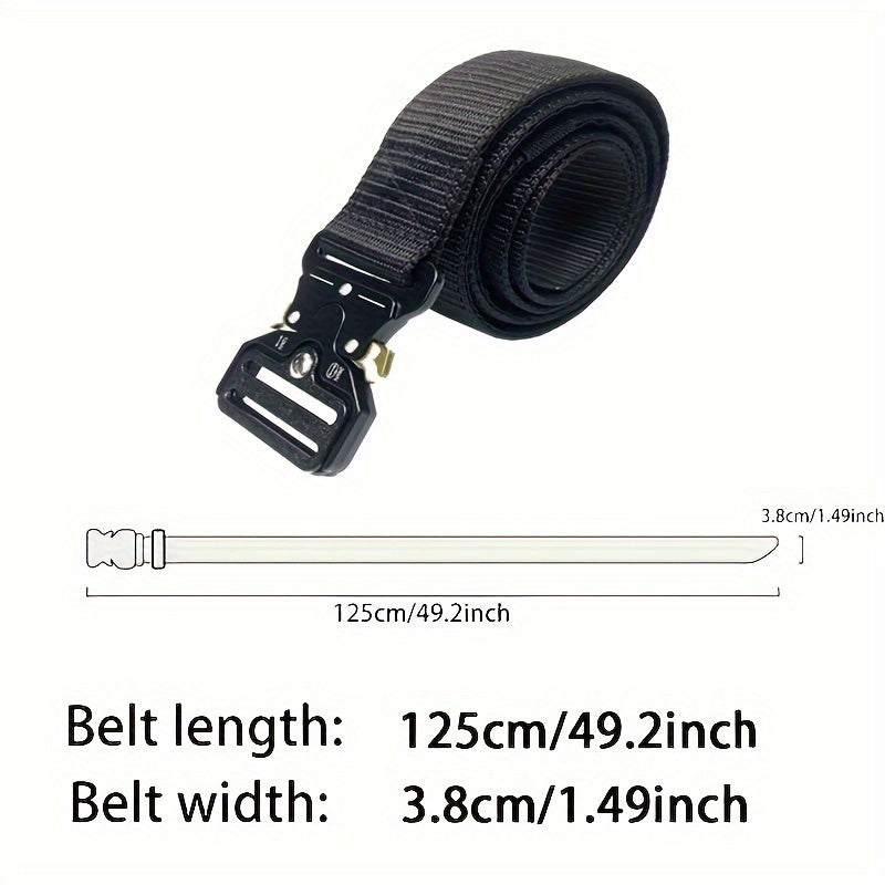 2in1 Military Nylon Belt With Hidden Pocket Metal Quick Release Buckle