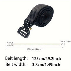 2in1 Military Nylon Belt With Hidden Pocket Metal Quick Release Buckle
