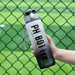 1000ml Gradient Plastic Water Kettle Leakproof Sports Water Bottle