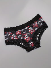 3-Pack Plus Size Gothic Panties Set Women's Skull Print Contrast
