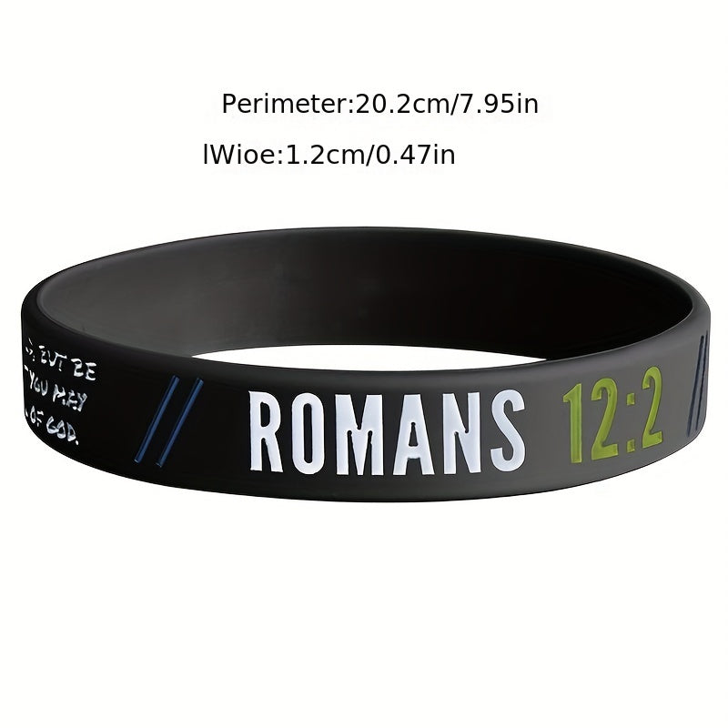 Bible Verse Silicone Bracelet Waterproof Wristband
