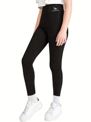 Girls High Waist Butterfly Printed Ankle Legging For Kids
