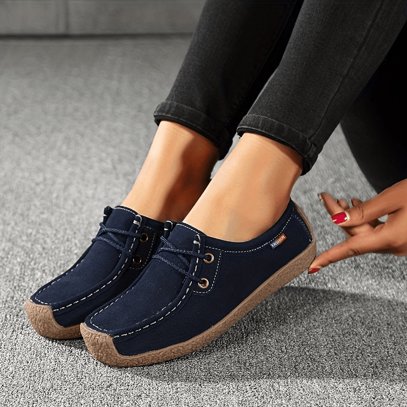Women's Retro Flat Shoes Casual Slip On Loafers