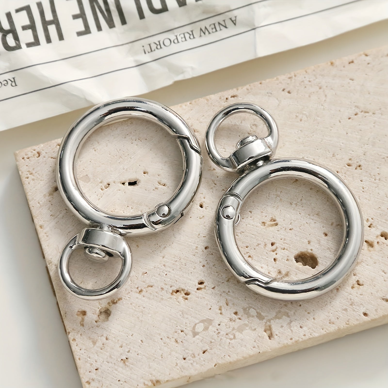 10pcs Round Carabiners Clips Snap Hooks
