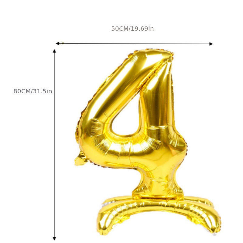 32" 3D Digital Aluminum Film Balloon with Seat Numbers 0-9