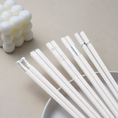 5 Pairs Reusable Metal Chopsticks for Outdoor and Home Use