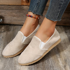 Women's Solid Slip On Sneakers Lightweight Outdoor Shoes