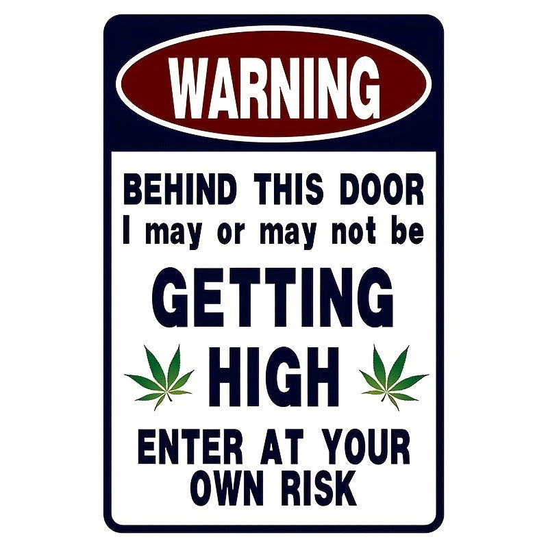 Funny Metal Sign For Garage Weed Decor Man Cave Gift 20x30cm