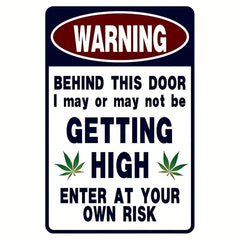 Funny Metal Sign For Garage Weed Decor Man Cave Gift 20x30cm
