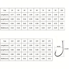 50pcs High Carbon Stainless Steel Fishing Hooks Barbed Carp Hooks