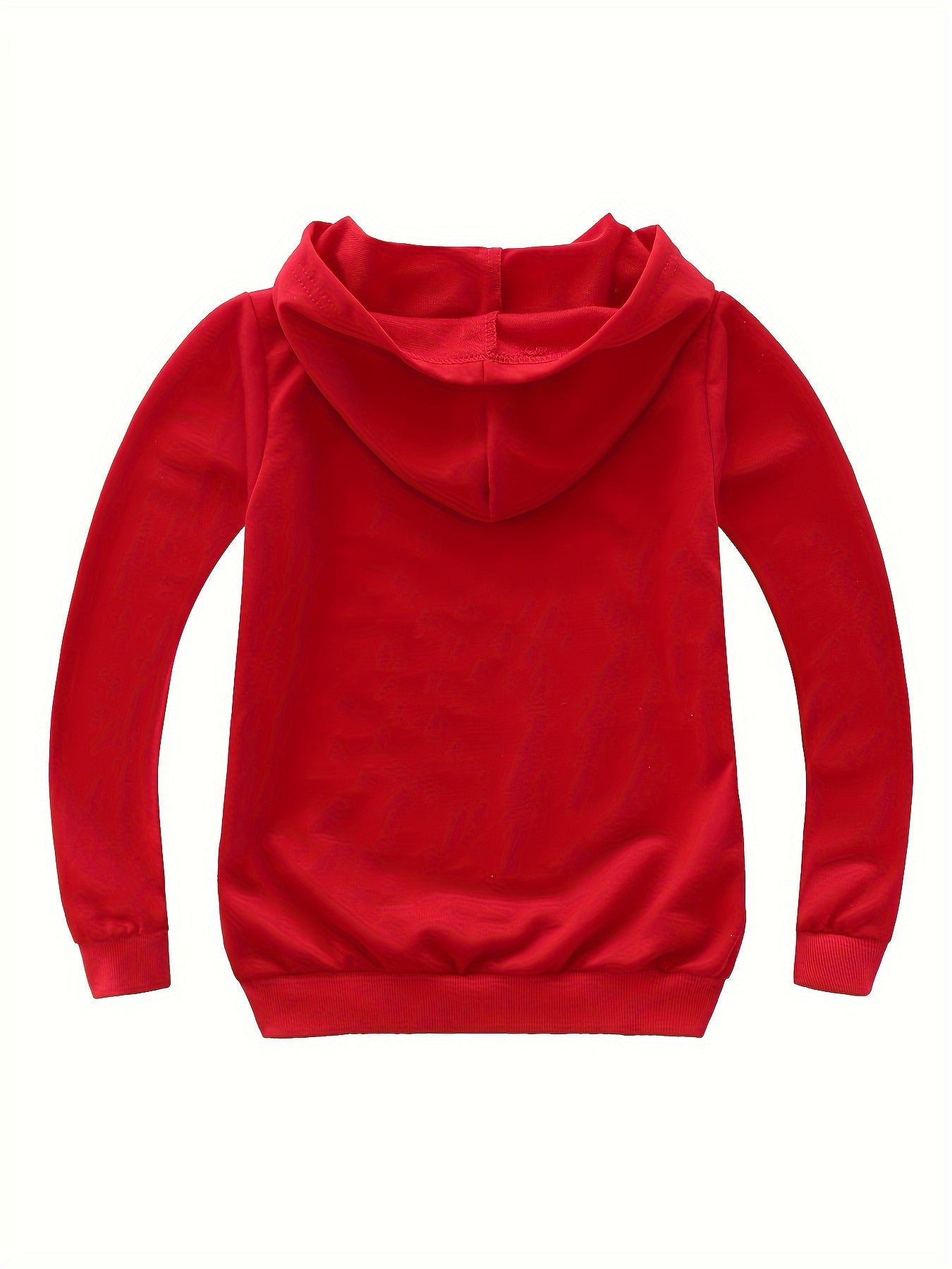 Cat Print Girls Cotton Pullover Hooded Sweatshirt for Autumn Winter