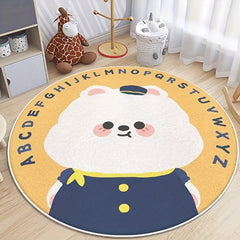 Kids Cartoon Carpet Soft Wool Crawling Mat