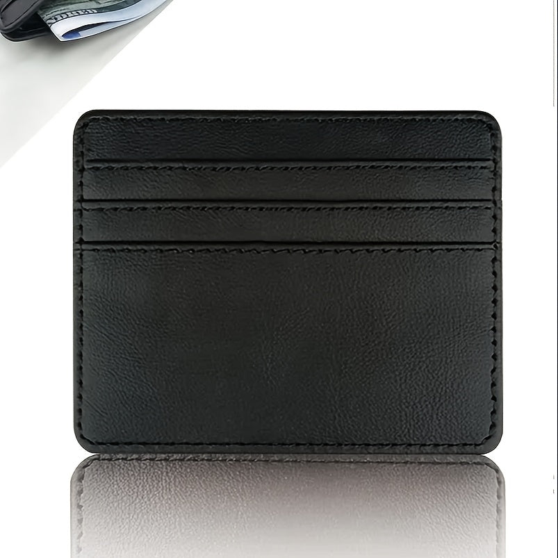 Transparent PU Leather Business Card Holder Wallet ID Credit Card Holder