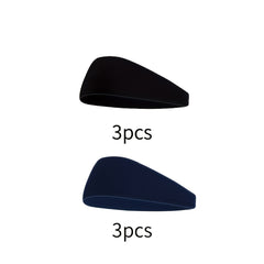 6pcs Sports Hair Bands Men's Yoga Headband Sweat Absorbing Band