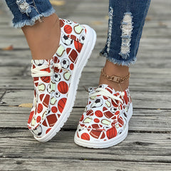 Women's Football Basketball Rugby Pattern Skate Shoes