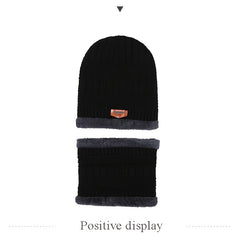 Winter Woolen Windproof Knitted Warm Cap & Scarf Set
