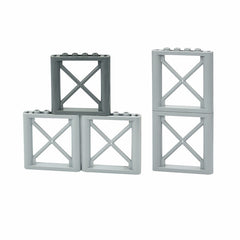 6pcs Building Block Set with 6x6 Dot Support Frame for Educational Toy