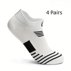 4 Pairs Outdoor Casual Breathable Deodorant Ankle Socks for Men & Women