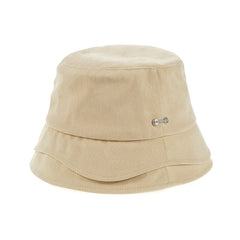 Double Layer Solid Fisherman Hat Unisex Bucket Hat