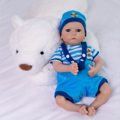 18" Reborn Baby Dolls Realistic Soft Vinyl Toy For Kids