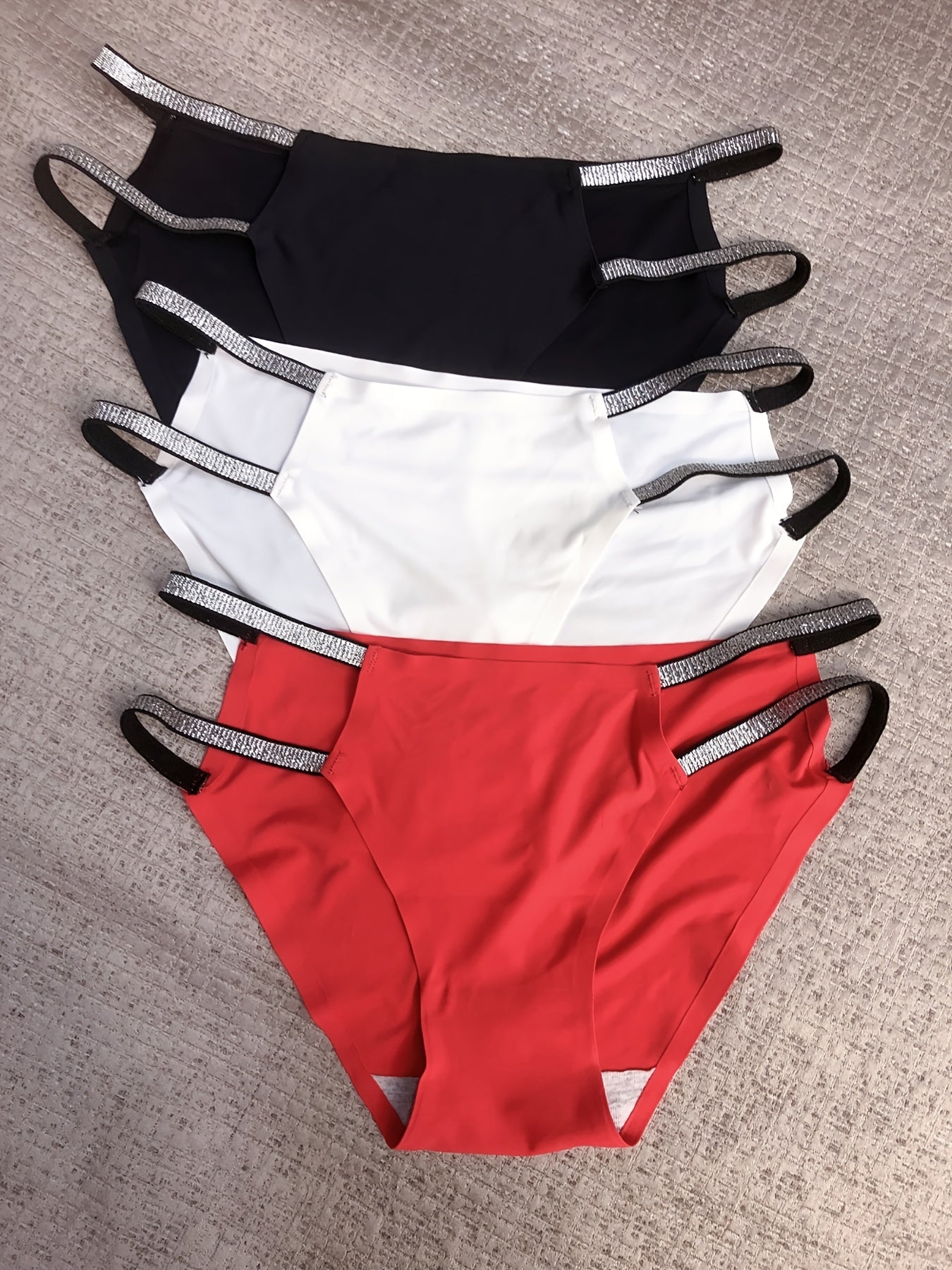 3pcs Seamless Briefs Soft & Breathable Women's Lingerie