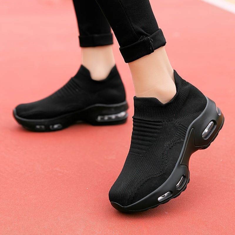 Women's Slip-on Sock Sneakers Air Cushion Casual Running Shoes