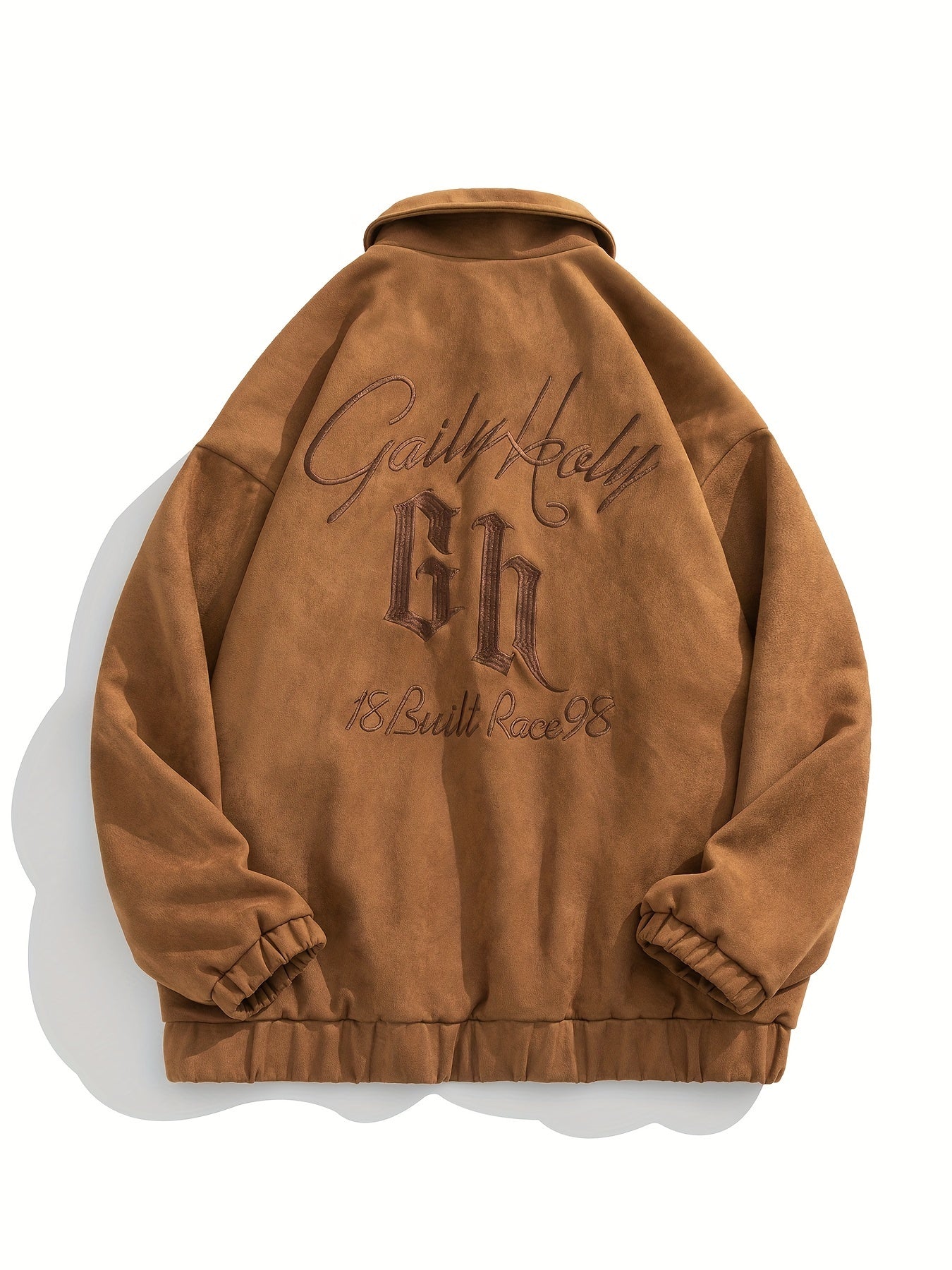 Embroidered Fleece Casual Jacket Women's Clothing