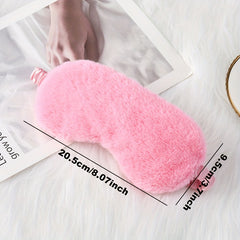 Winter Plush Sleep Eye Mask Blackout Breathable Comfortable Rest