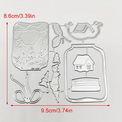 1pc Drift Bottle Metal Cutting Dies Stencil For Greeting Card Decoration