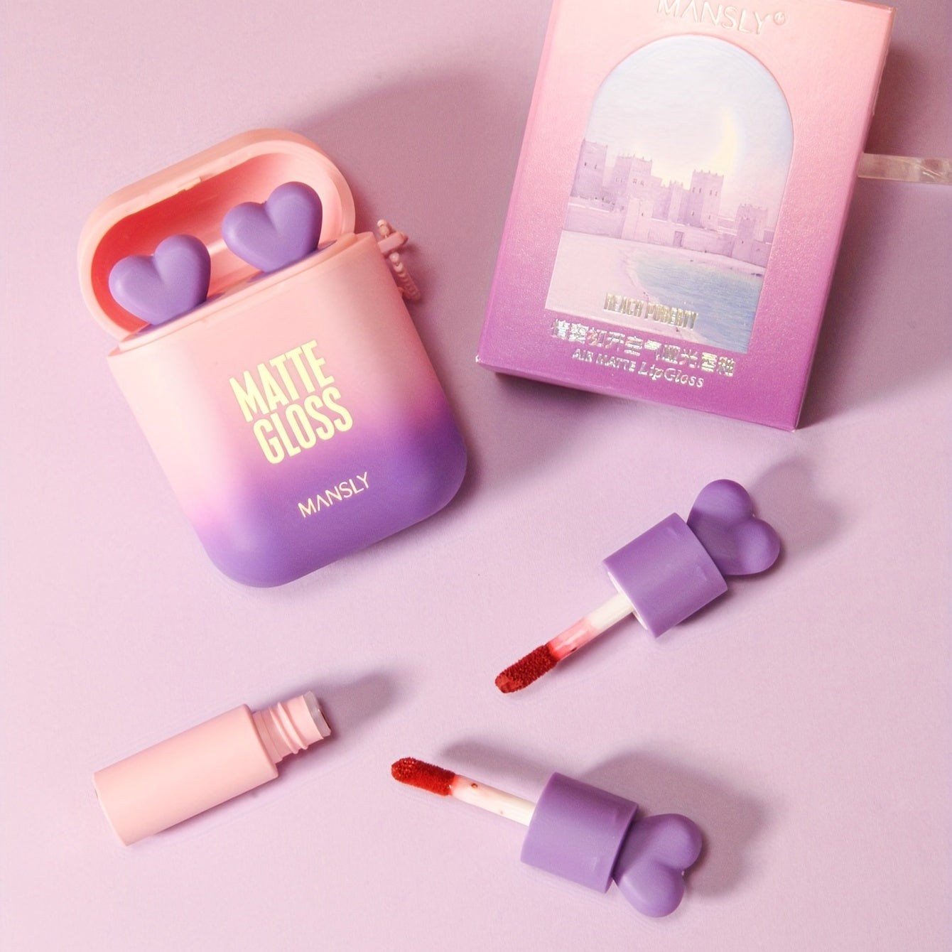 Waterproof Velvet Lip Stain Earphone Dual Lip Gloss