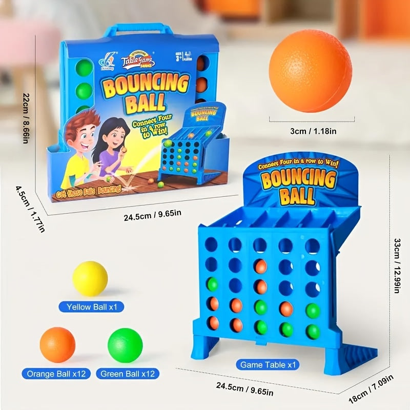 2 Player Bouncing Ball Game Family & Party Fun Toy with Colorful Balls