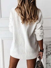 Sweater Women's V Neck Pullover Jumper