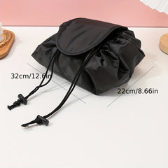 Lazy Drawstring Makeup Bag Large Capacity Travel Cosmetic Bag