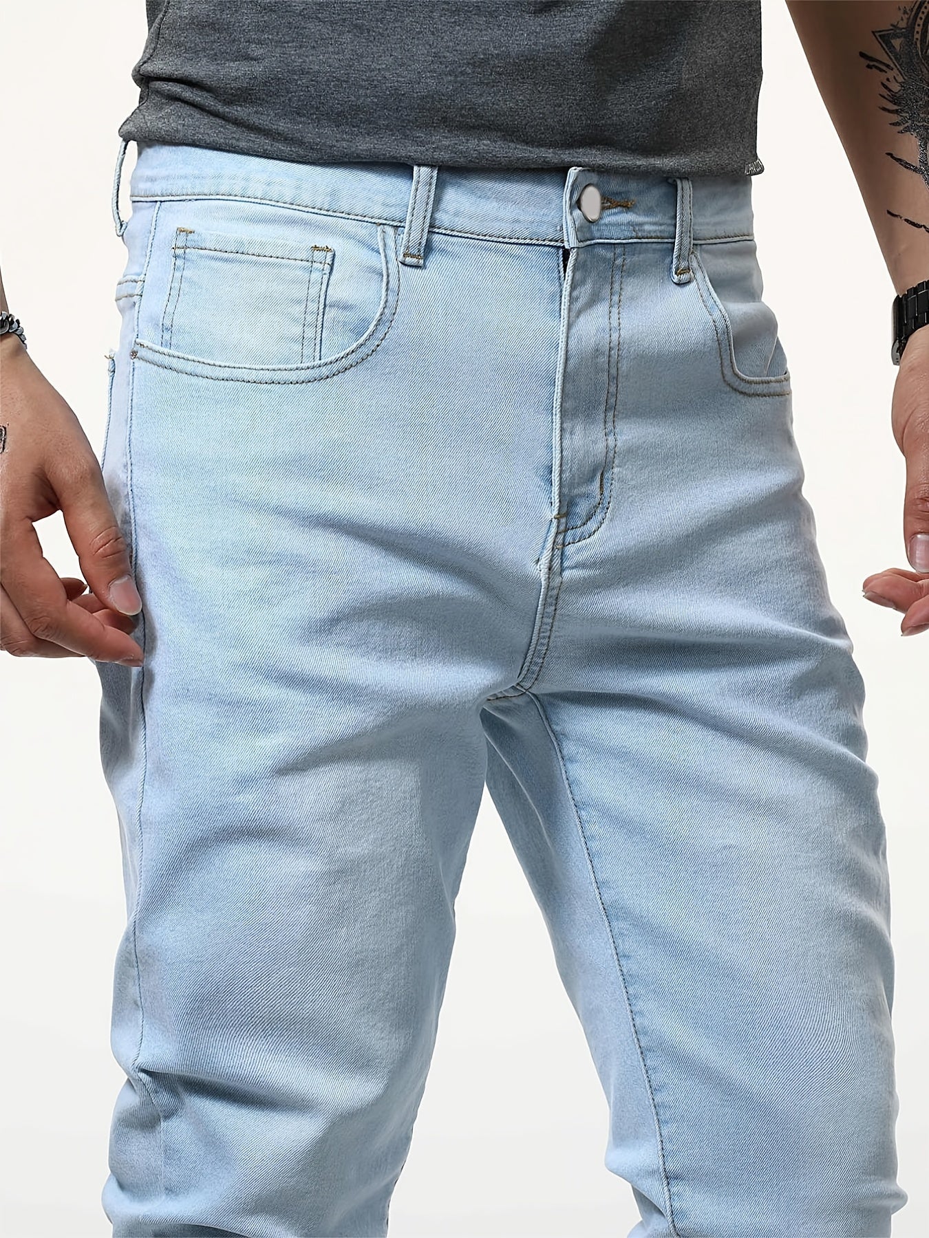 Stretch Denim Jeans for Men Slim Fit