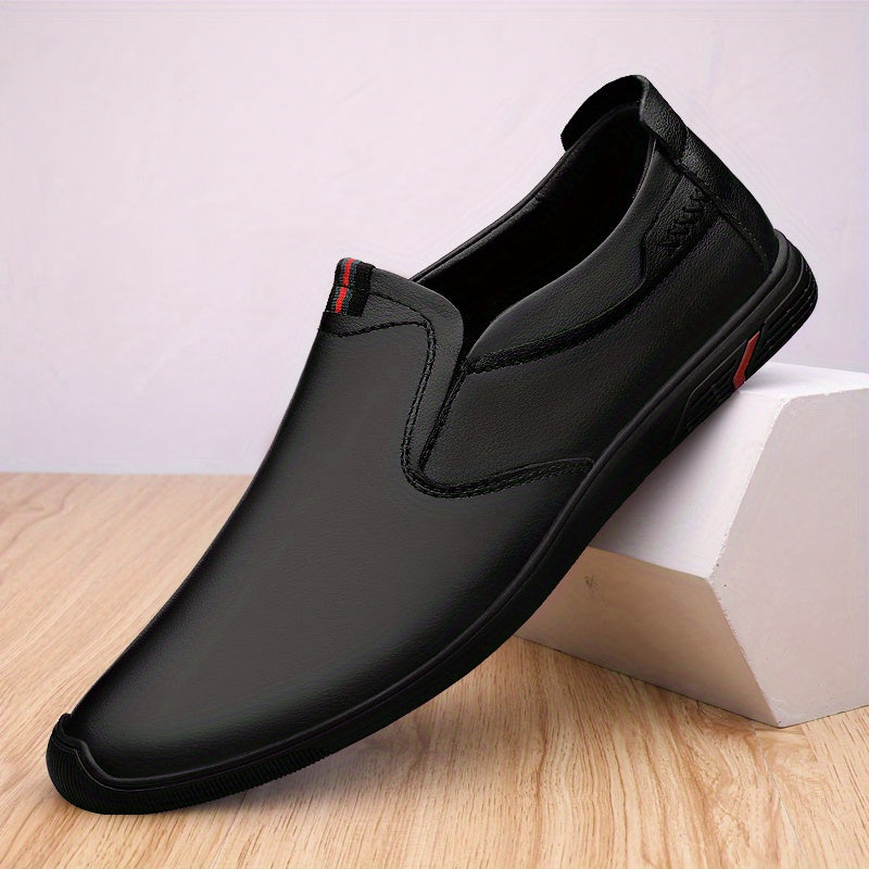 Men's Leather Slip On Loafers Lightweight Comfy Casual Shoes