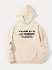 Funny Slogan Print Hoodie Men's Casual Pullover Hoodie