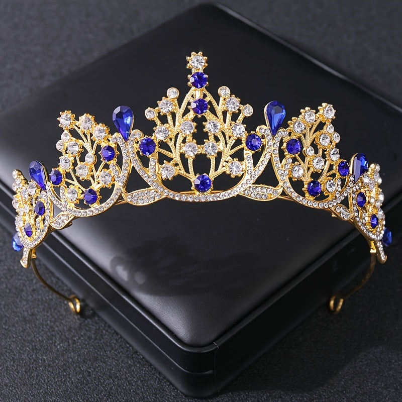 Baroque Crown Hairband Rhinestone Headband Tiara Wedding Birthday Cosplay