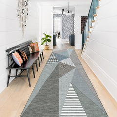 Nordic Style Geometric Stone Pattern Kitchen Rug Soft Non-slip Carpet