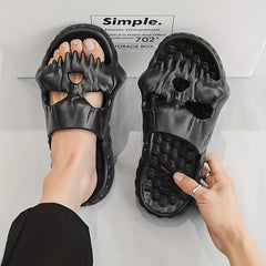 Men's Skull Beach Shoes Non Slip Platform Slides