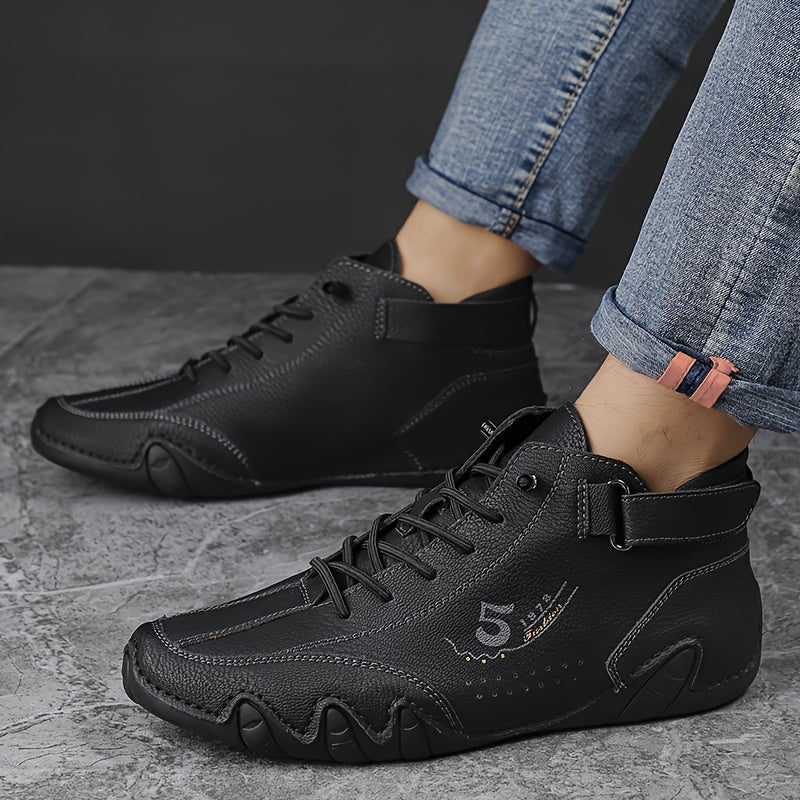 Men's Retro Casual Ankle Sneakers Anti-Skid Slip On Shoes for Outdoor Hiking