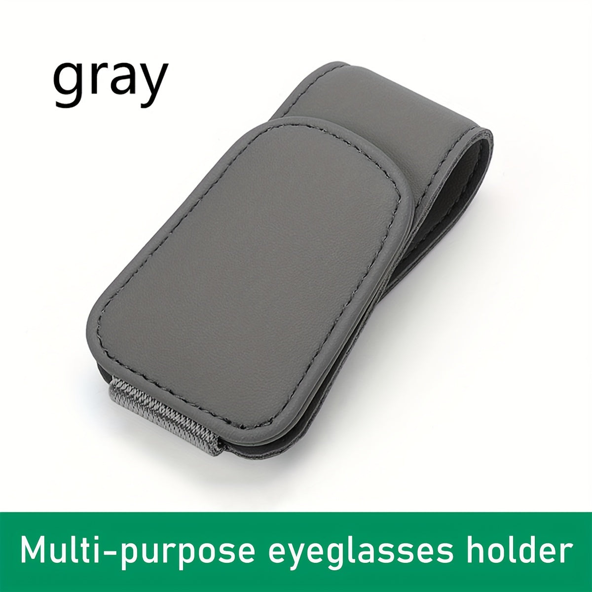 Sun Visor Glasses Holder Faux Leather for Sunglasses and Cards