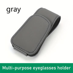 Sun Visor Glasses Holder Faux Leather for Sunglasses and Cards
