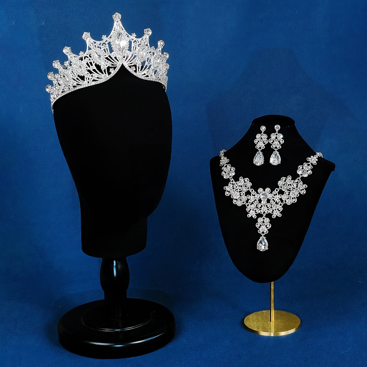3PCS Wedding Dress Dinner Accessories Bridal Jewelry Set