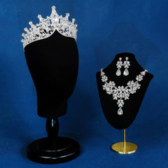 3PCS Wedding Dress Dinner Accessories Bridal Jewelry Set