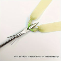 Outdoor Bowfishing Gear Set 4pcs Arrow Model 4 Rubber Band With Storage Pouch