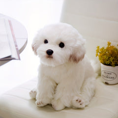 Maltese & Pomeranian Plush Dog Toy Set - Cute Stuffed Animal Figurines