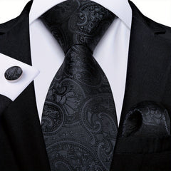 Dark Paisley Wedding Tie For Men