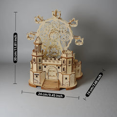 DIY Castle Ferris Wheel 3D Wooden Puzzle Music Box