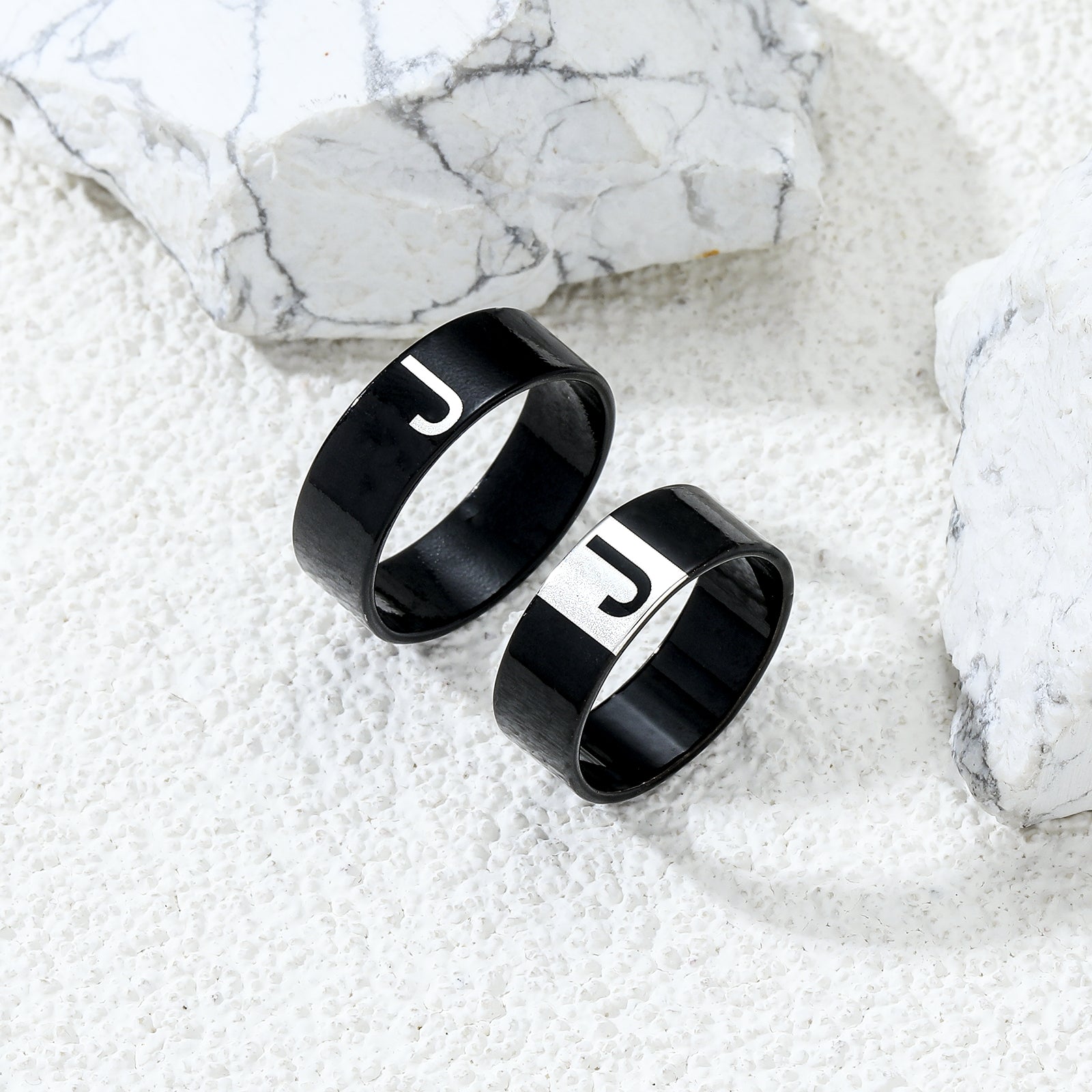Couple Letter Rings Stainless Steel Punk Accessories Anniversary Gift